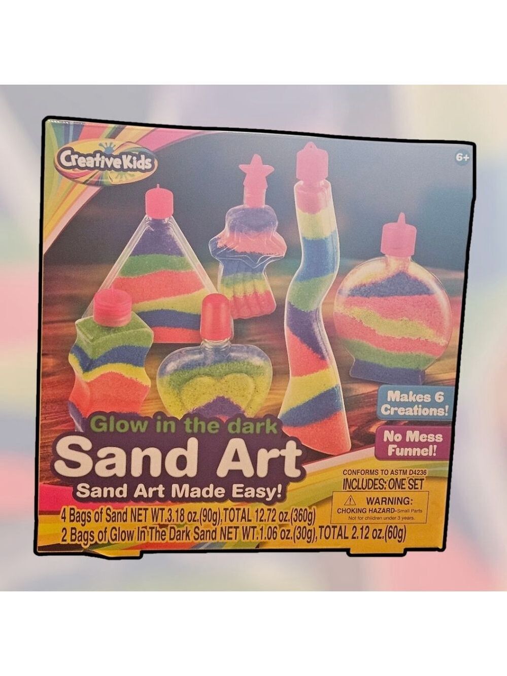 Creative Kids One Size Multicolor Glow in Dark Sand Art